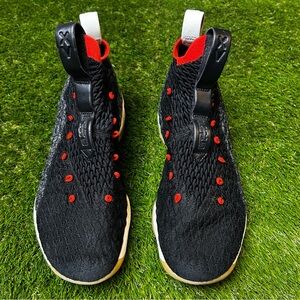 Nike Black and Red High-Top Sneakers